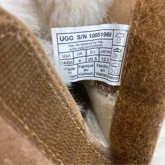 UGG CADEN  SUEDE CHESTNUT BOOTS SIZE 04/05 - Picture 9 of 9